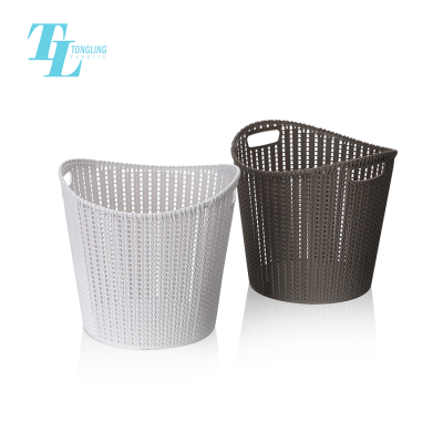 Cheap stackable round mesh plastic laundry storage basket