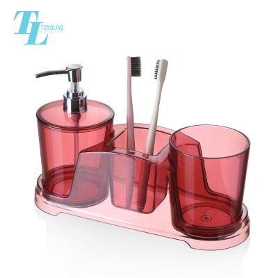 Best supplier modern wholesale OEM red hotel balfour acrylic bathroom accessories