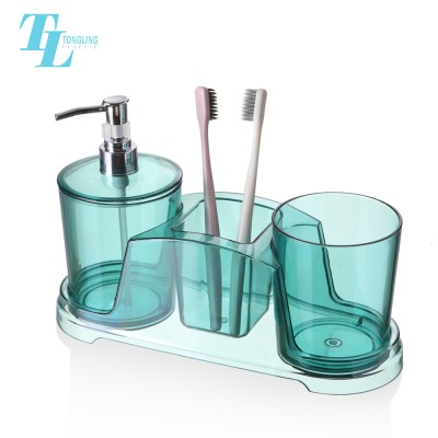 New design 3pcs plastic bath fitting luxury hotel accessories bathroom set china