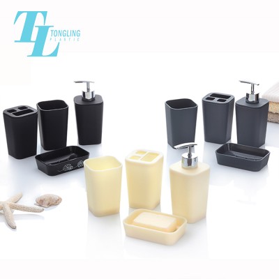 Cheap price simply chinese wholesale plastic modern bathroom set soap dispenser