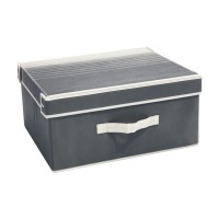 Medium size non-woven foldable bedside fabric drawer storage box