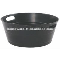 black plastic flexible laundry basket